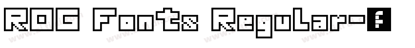ROG Fonts Regular字体转换